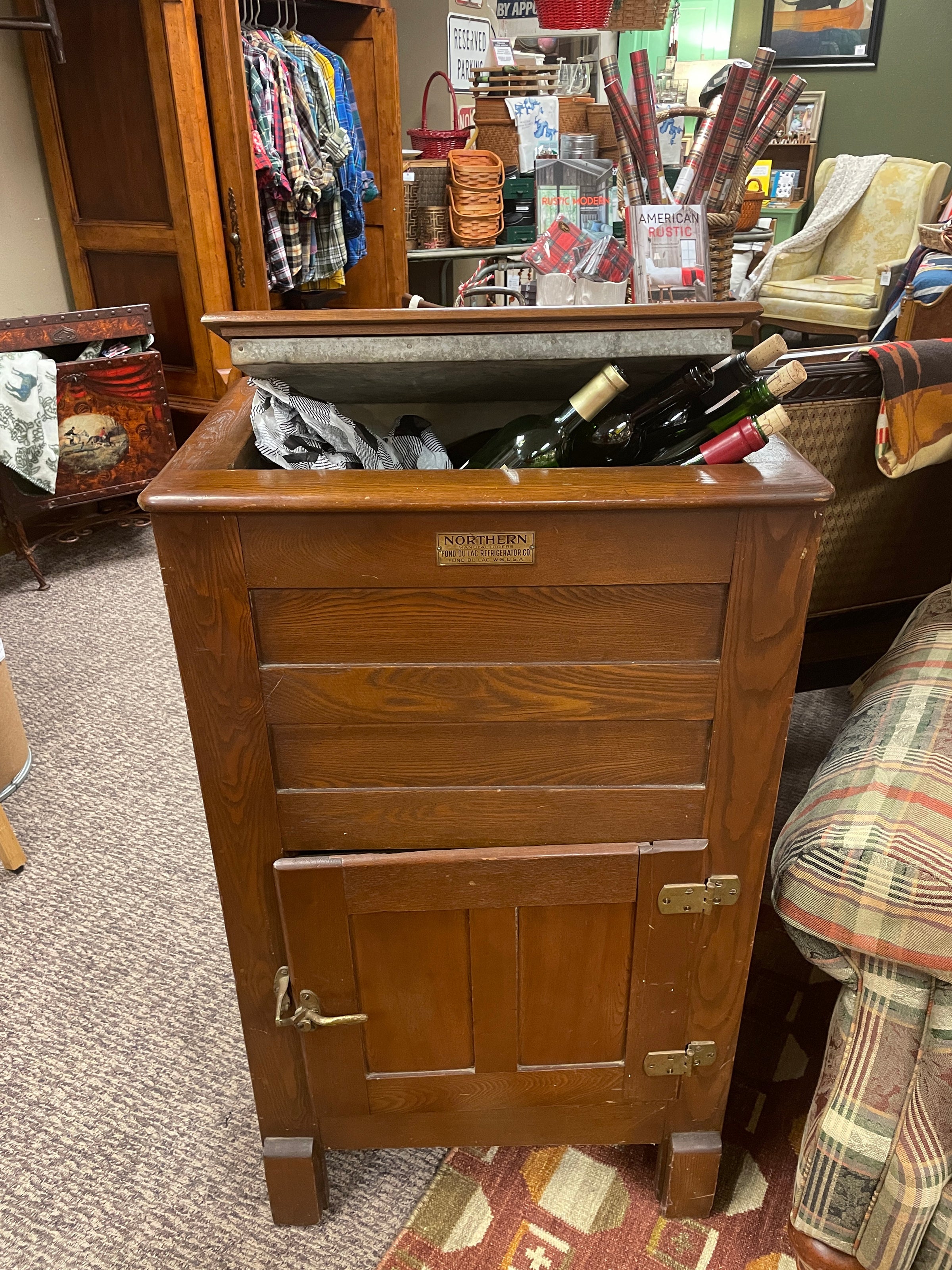 Antique Ice Box | White Arrows Home The Shop