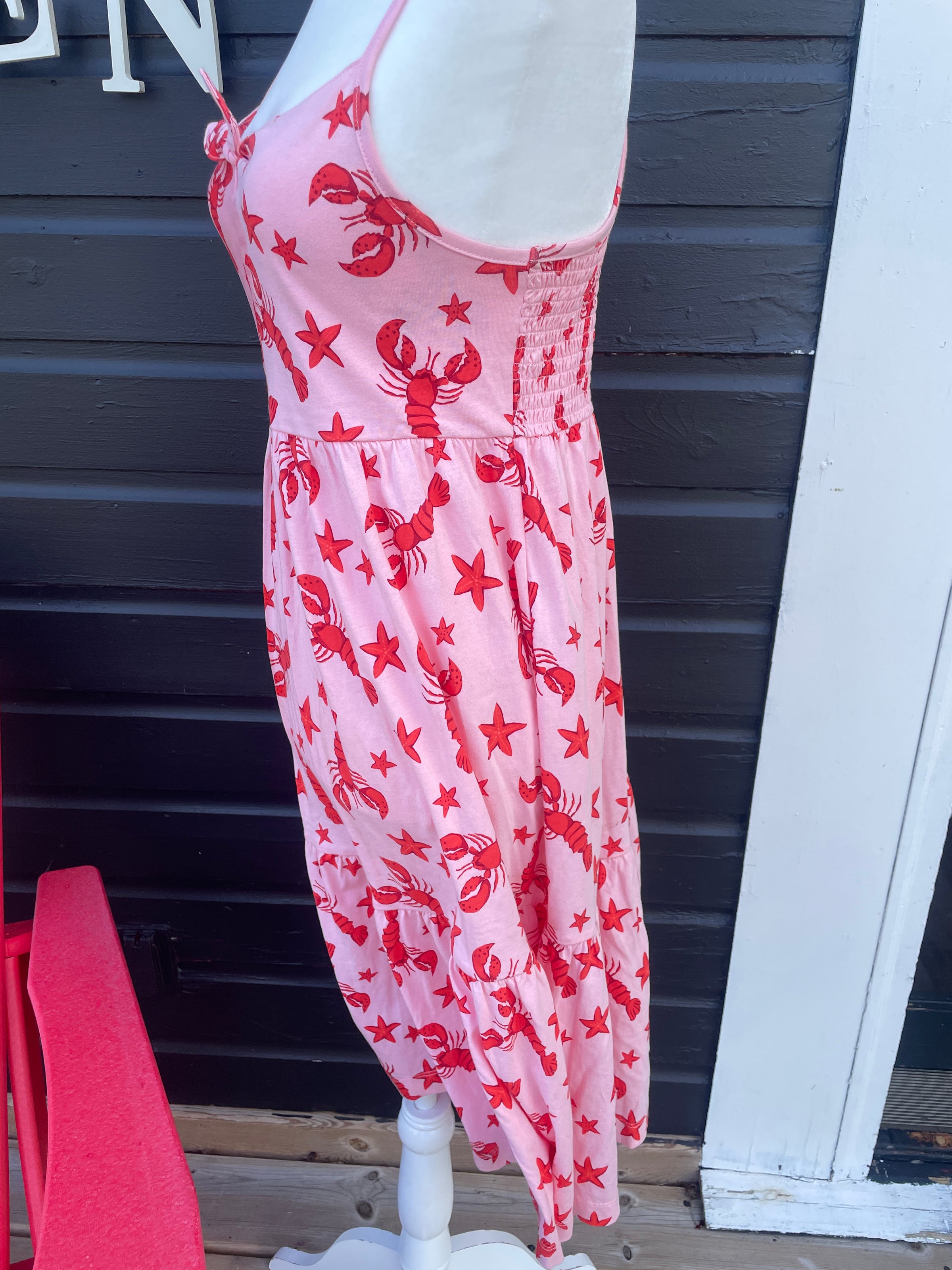 lobster dress Sleeveless Sconset Lobster Print Dress – Breezy & Fun main image 0