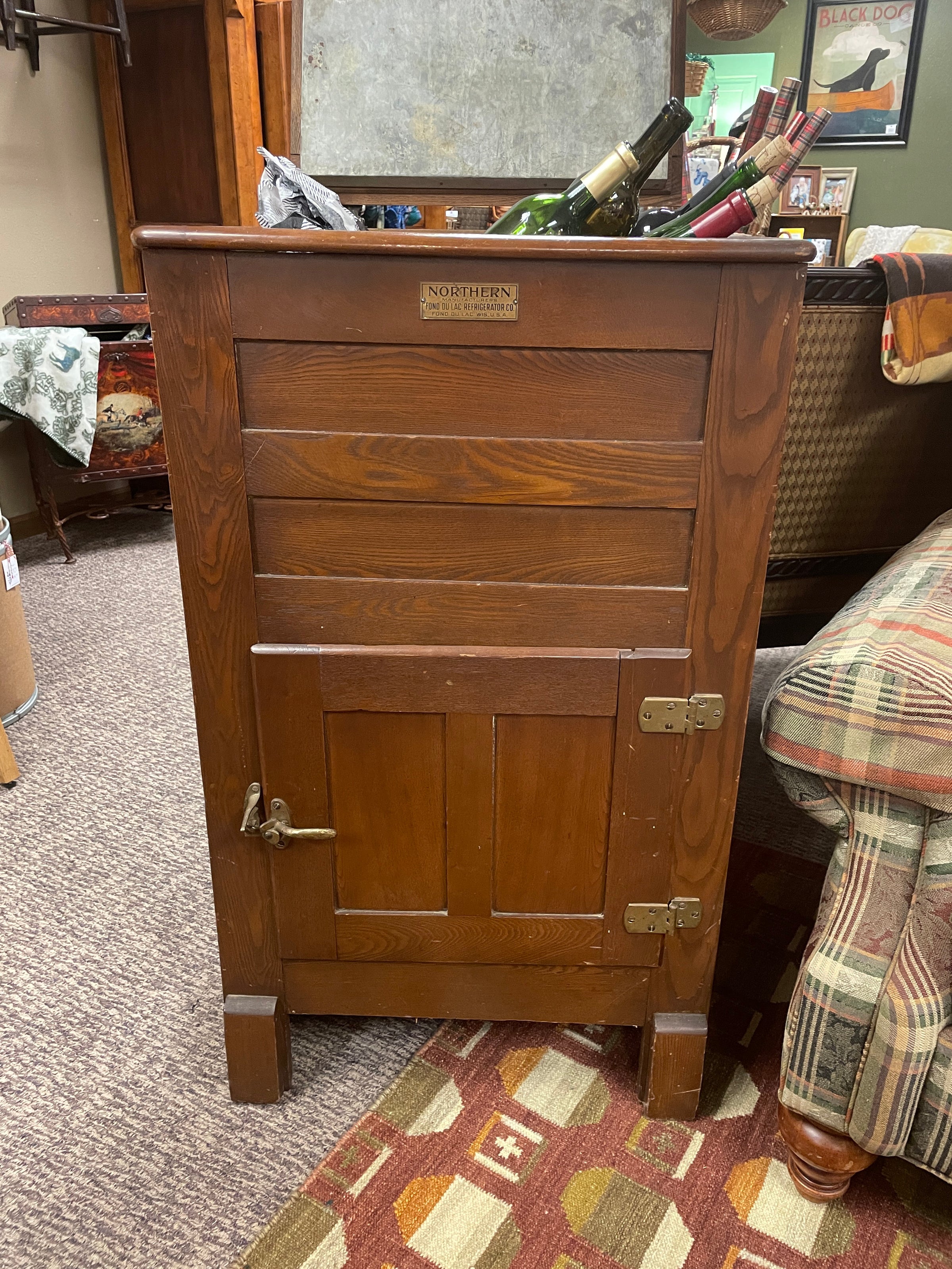 Antique Ice Box | White Arrows Home The Shop