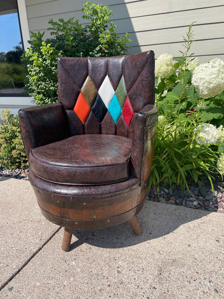 Patchwork swivel online chair